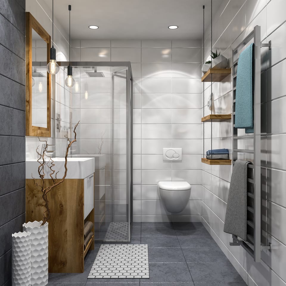 Modern bathroom interior