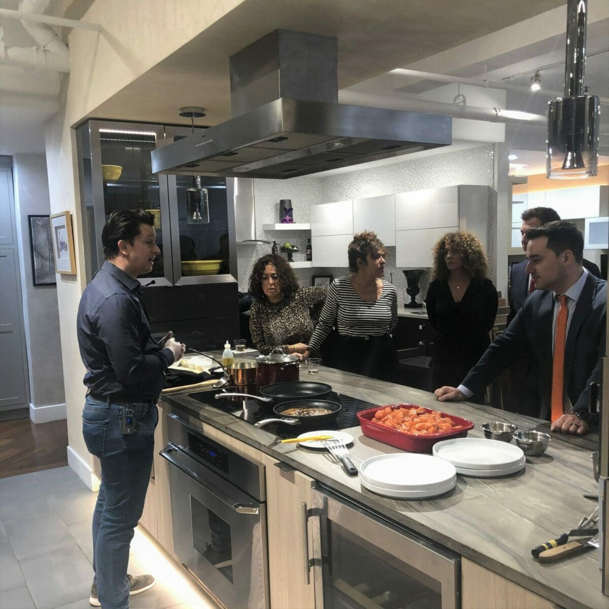 Cooking demonstration at NYKB showroom