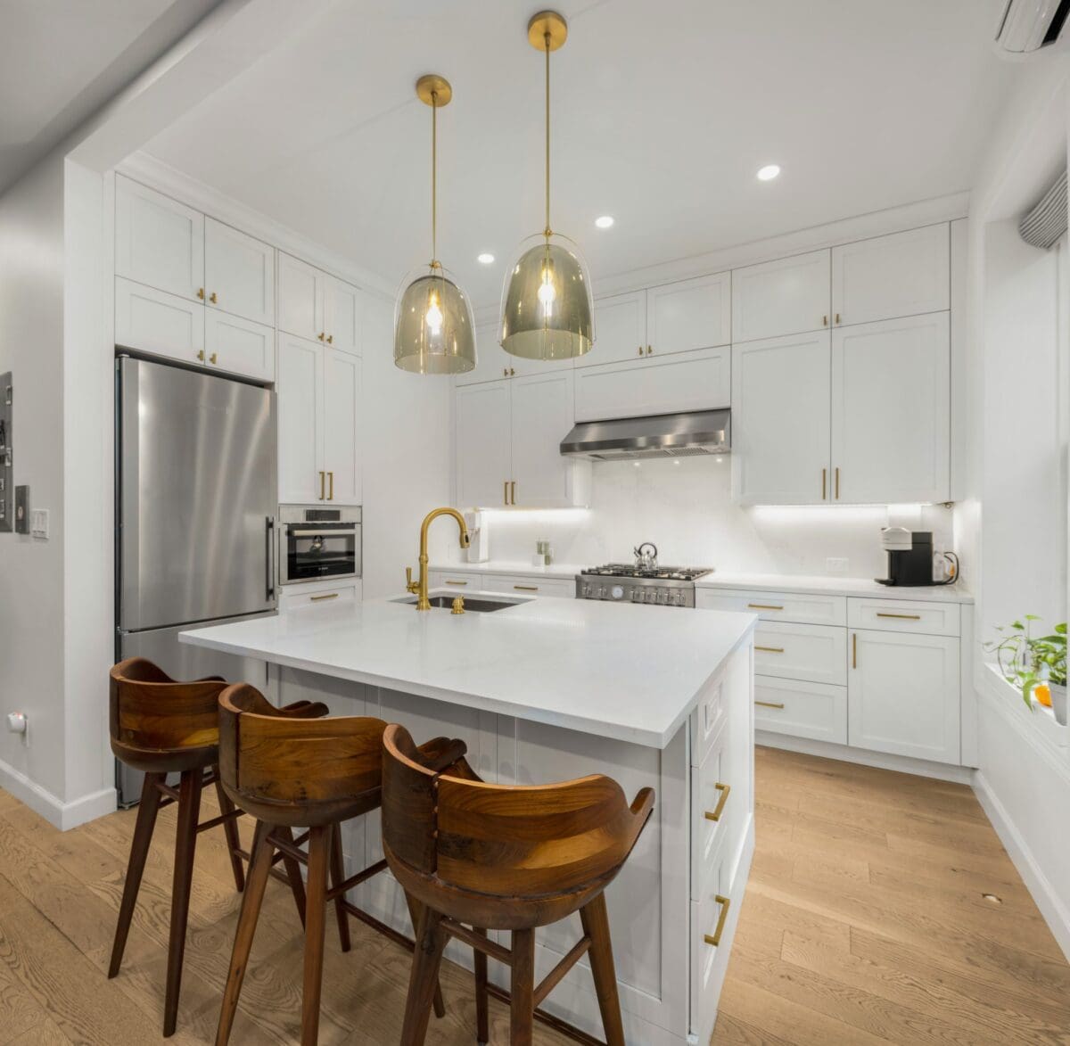 Galley kitchen opening concept for NYC apartment renovation